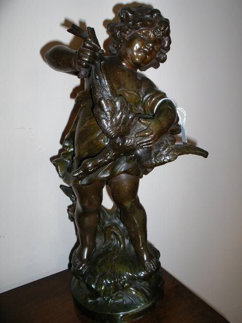 Spelter Goose Girl